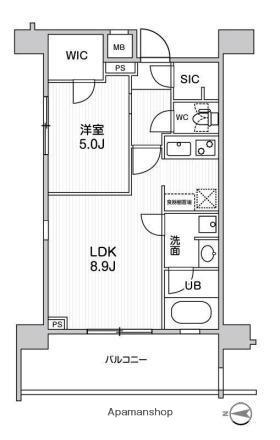 ステージグランデ錦糸町2(1LDK/12階)の間取り写真