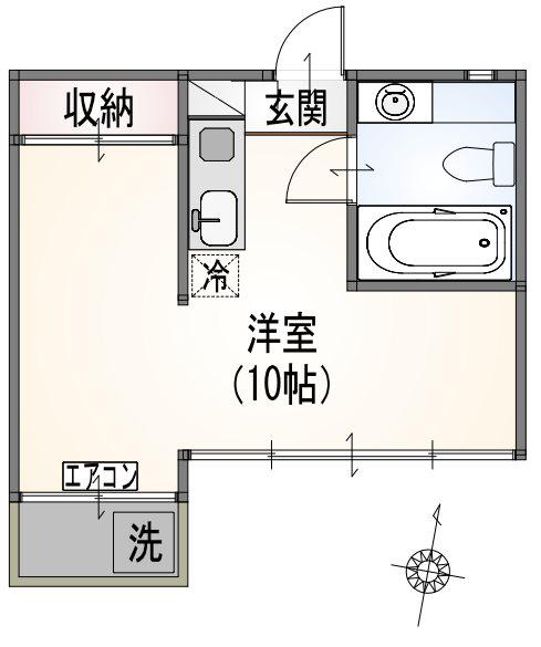 メゾンコーワ(ワンルーム/1階)の間取り写真