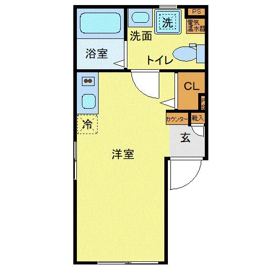 KOUSOU秋葉原(ワンルーム/1階)の間取り写真