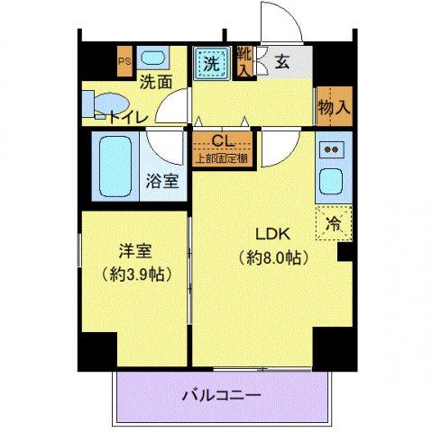 ディアレイシャス南砂町(1LDK/7階)の間取り写真