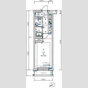 フェルクルールプレスト亀戸(1K/2階)の間取り写真