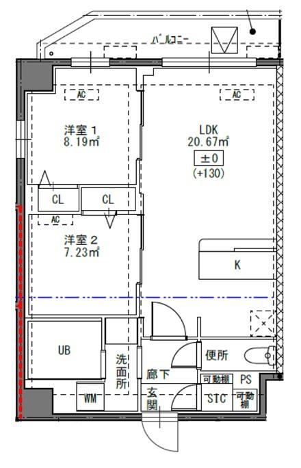 ALIVIS東瑞江(2LDK/6階)の間取り写真