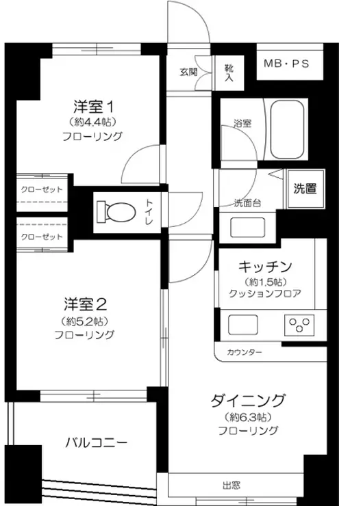 ウィン千駄木 2階階 間取り