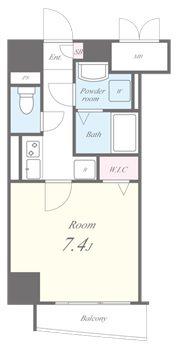 ツインパークコンフォートN(1K/6階)の間取り写真
