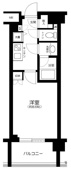クオリア南麻布 12階階 間取り