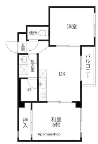 大江戸ハイツ東陽町(2DK/2階)の間取り写真