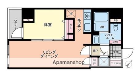 リビオメゾン東日本橋(1LDK/4階)の間取り写真