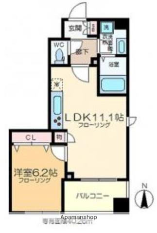 ミライア両国森下(1LDK/8階)の間取り写真