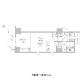 GRAN PASEO 両国(1LDK/2階)の間取り写真