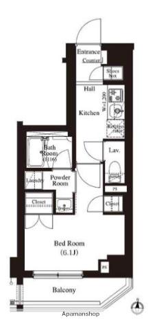アーバンパーク住吉(1K/3階)の間取り写真