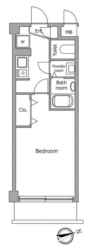 レジディア本郷菊坂プレイス(1K/3階)の間取り写真