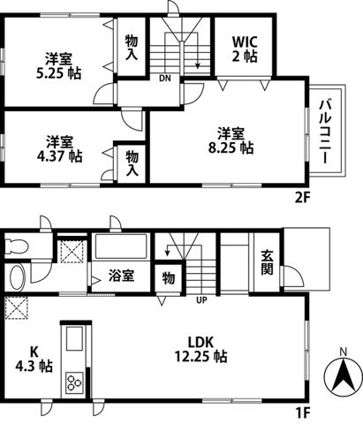 総武・中央緩行線 市川駅 徒歩24分 2階建 築13年(3LDK)の間取り写真