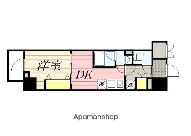 HF両国レジデンスイースト(1DK/2階)の間取り写真