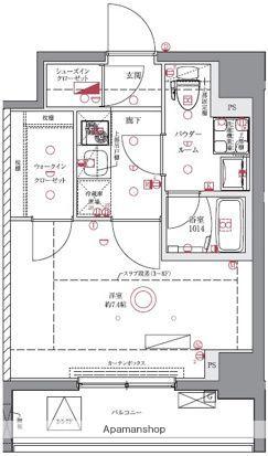 ユリカロゼAZ亀戸Ⅱ(1K/7階)の間取り写真