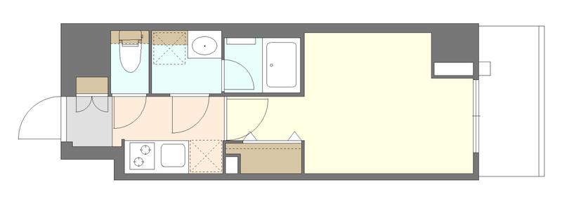 S-RESIDENCE原木中山AZURE(1K/4階)の間取り写真