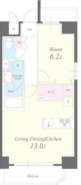 アビタシオン・創(1LDK/4階)の間取り写真