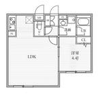 THE PALMS大島(1LDK/4階)の間取り写真