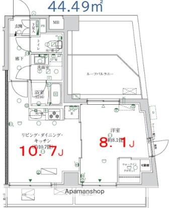 K-COURT押上(1LDK/7階)の間取り写真