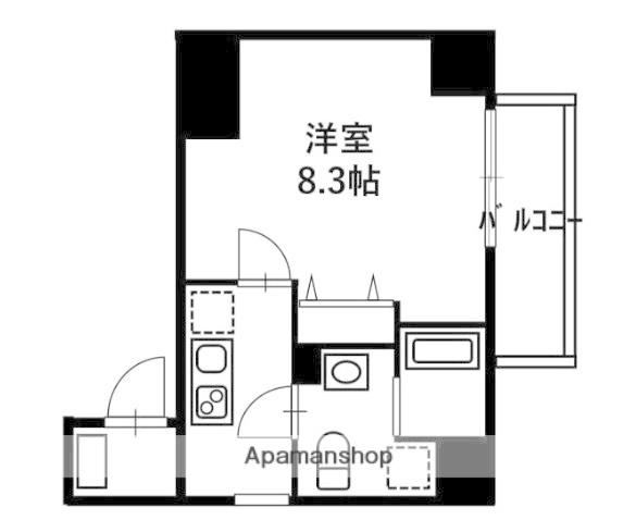 LIV CITY 亀戸(1K/7階)の間取り写真