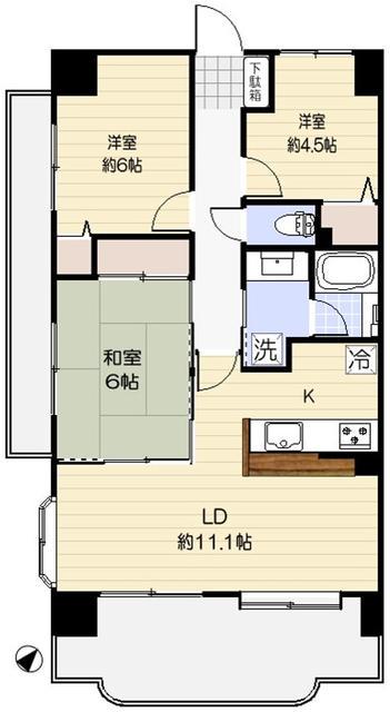ダイアパレス浦安(3LDK/7階)の間取り写真
