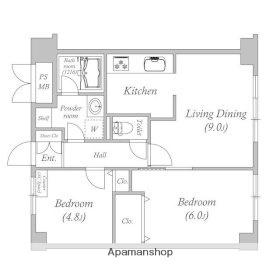 DELCCS亀戸Ⅱ(2LDK/6階)の間取り写真
