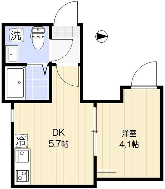 グロリア小岩(1K/2階)の間取り写真