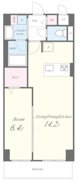 エスペランサ7(1LDK/3階)の間取り写真