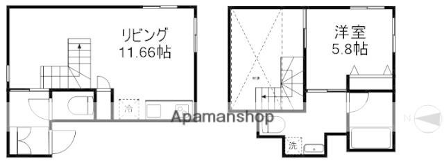 ブライト住吉(1LDK/4階)の間取り写真
