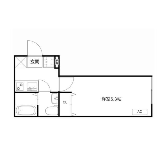 MQUARTO船堀Ⅱ(1K/3階)の間取り写真