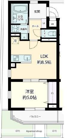 イーグルロード業平(1LDK/2階)の間取り写真