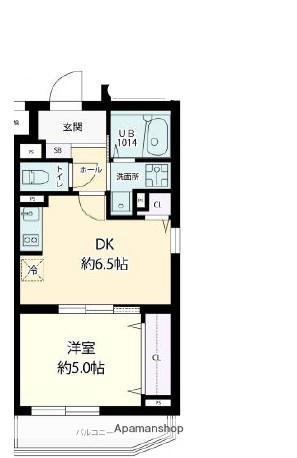 イーグルロード業平(1DK/4階)の間取り写真