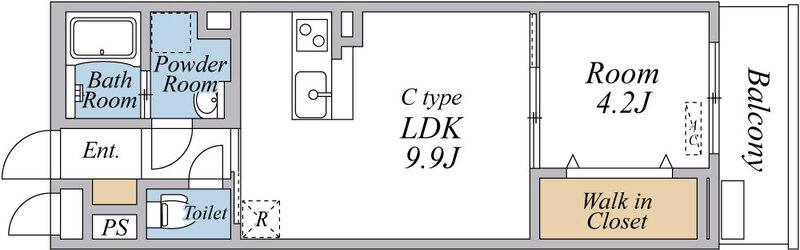 リブリ・ココシャンブル(1LDK/1階)の間取り写真