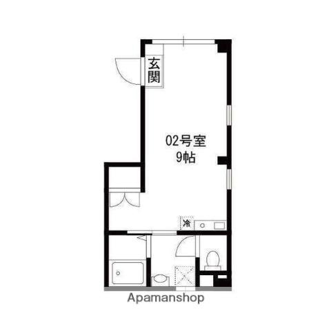 ITONAMI(ワンルーム/1階)の間取り写真