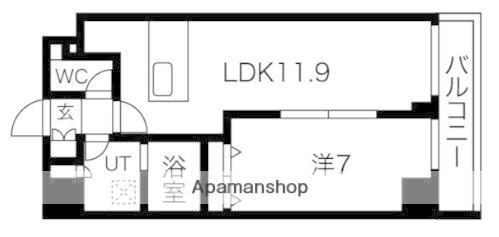 プレール・ドゥーク錦糸公園ノース(1LDK/4階)の間取り写真