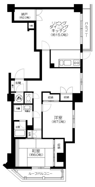 クリエート三田(2SLDK/10階)の間取り写真