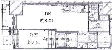 GARDEN XAVISS木場(1LDK/13階)の間取り写真