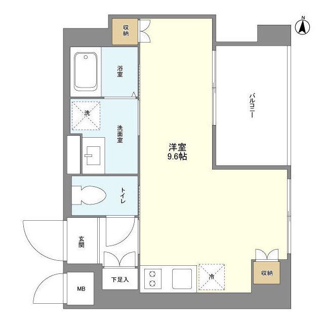 グランカーサ錦糸町Ⅱ(ワンルーム/11階)の間取り写真