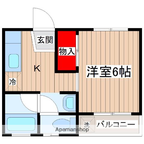 カシオマンション(1K/2階)の間取り写真