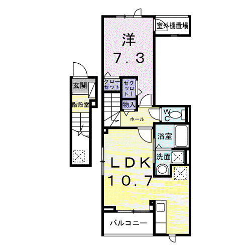 アルカディアⅢ(1LDK/2階)の間取り写真