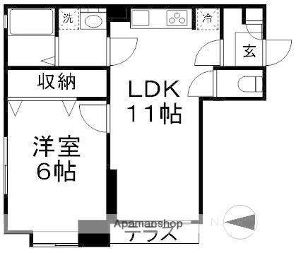 メゾンド目白(1LDK/1階)の間取り写真