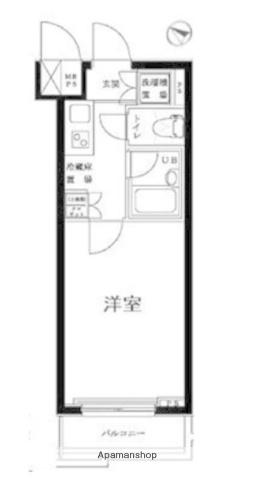 ルーブル高田馬場(1K/3階)の間取り写真