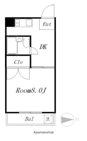 アーバンライフ中野(1K/2階)の間取り写真