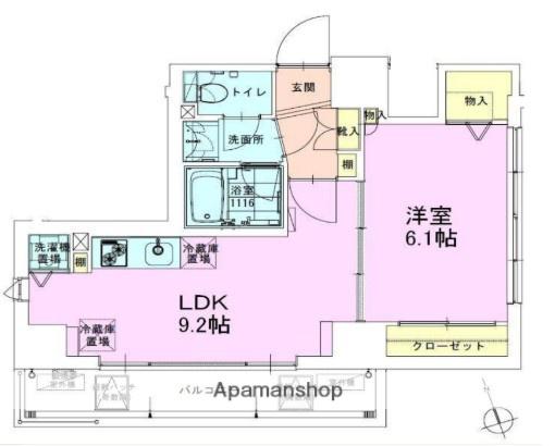 駒込レジデンス壱番館 12階階 間取り