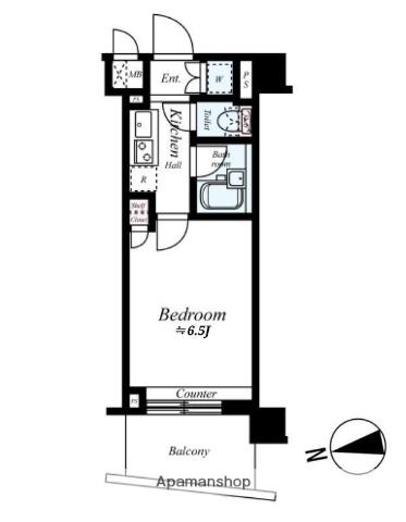 ルーブル練馬高野台(1K/5階)の間取り写真