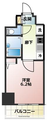 プレール・ドゥーク上北沢(1K/10階)の間取り写真