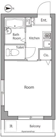 アーバンシャトー早稲田(1K/1階)の間取り写真