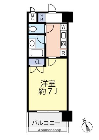 グランヴァン杉並北(1K/3階)の間取り写真