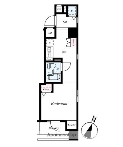 日神デュオステージ笹塚西館(1K/11階)の間取り写真