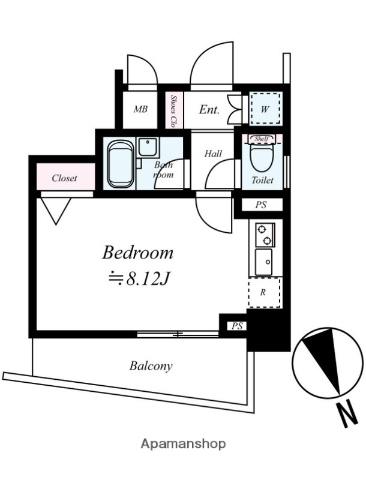 レガリアレジデンス早稲田イクス(ワンルーム/6階)の間取り写真