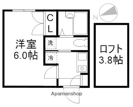 ZEAL NAKANO(1K/2階)の間取り写真